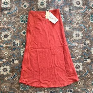 Terra cotta hemp skirt